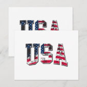 Amerikaanse  vlag feestdagenkaart (Voorkant / Achterkant)