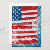 Amerikaanse vlag feestdagenkaart (Voorkant / Achterkant)