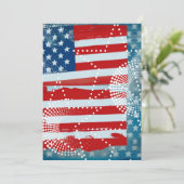 Amerikaanse vlag feestdagenkaart (Staand voorkant)