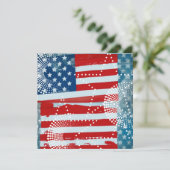 Amerikaanse vlag feestdagenkaart (Staand voorkant)