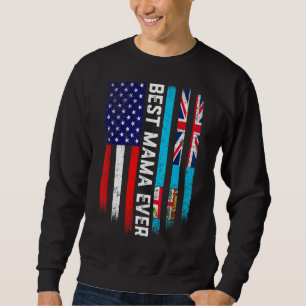 Amerikaanse vlag & Fiji vlag beste mama ooit famil Trui