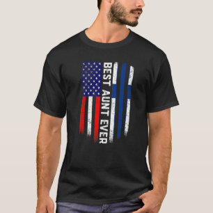 Amerikaanse vlag & Finland vlag beste tante ooit f T-shirt