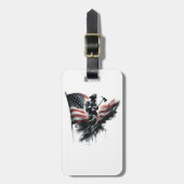 Amerikaanse vlag. Firefighter Bagagelabel (Voorkant verticaal)