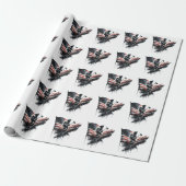 Amerikaanse vlag. Firefighter Cadeaupapier (Uitgerold)