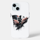 Amerikaanse vlag. Firefighter Case-Mate iPhone Case (Achterkant)