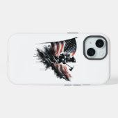 Amerikaanse vlag. Firefighter iPhone 15 Case (Achterkant horizontaal)
