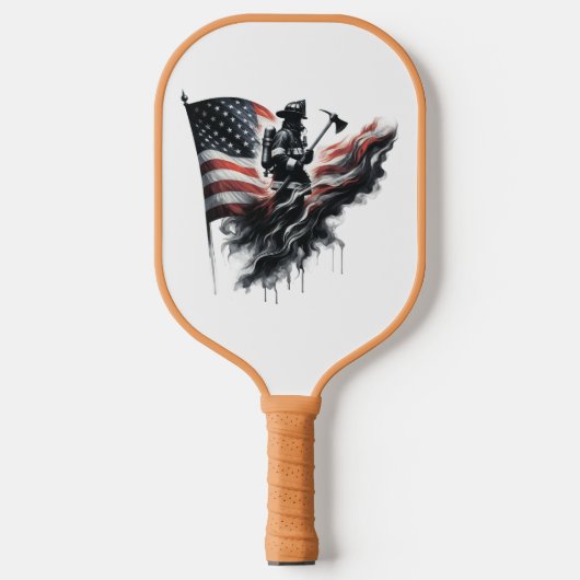 Amerikaanse vlag. Firefighter Pickleball Paddle (Voorkant)