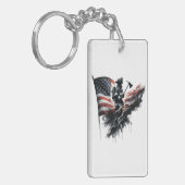 Amerikaanse vlag. Firefighter Sleutelhanger (Voorkant Links)