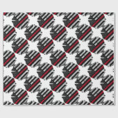 Amerikaanse vlag Fireman Cross Thin Red Line Cadeaupapier (Vlak)