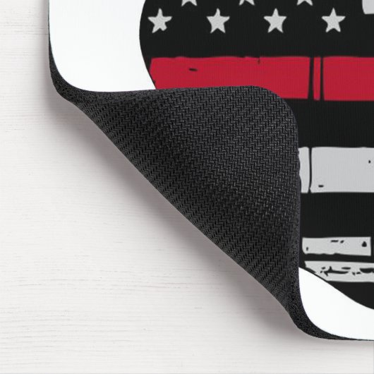 Amerikaanse vlag Fireman Cross Thin Red Line Muismat (Hoek)