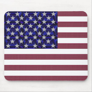 Amerikaanse vlag Flag Gemstone Art Muismat