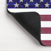 Amerikaanse vlag Flag Gemstone Art Muismat (Hoek)