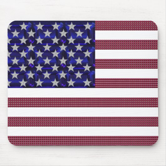 Amerikaanse vlag Flag Gemstone Art Muismat (Voorkant)