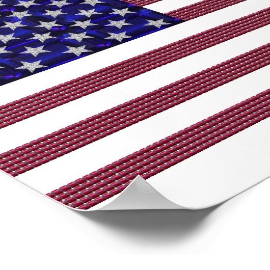 Amerikaanse vlag Flag Gemstone Art Poster (Hoek)