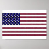 Amerikaanse vlag Flag Gemstone Art Poster (Voorkant)