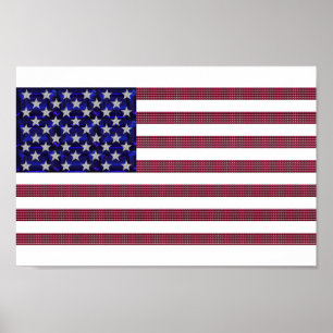 Amerikaanse vlag Flag Gemstone Art Poster