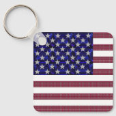 Amerikaanse vlag Flag Gemstone Art Sleutelhanger (Voorkant)