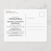 Amerikaanse vlag Flagviering van biofoto begrafeni Uitnodiging Briefkaart (Achterkant)