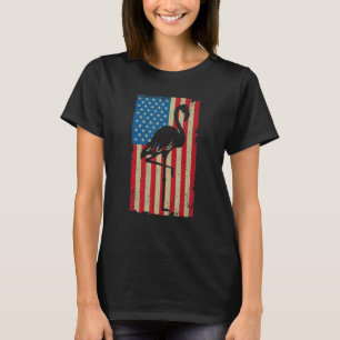 Amerikaanse vlag Flamingo Girls Vrouwen vatten sa T-shirt