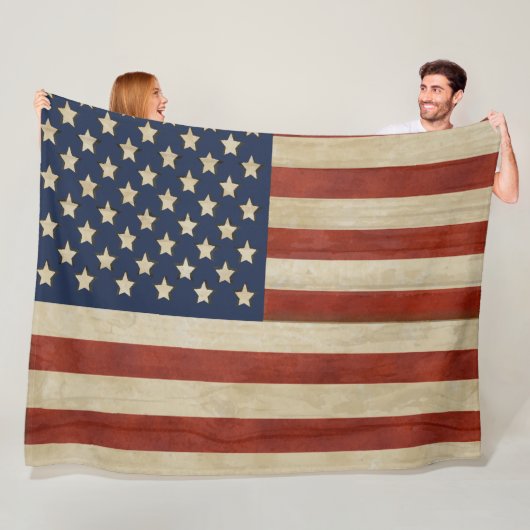 Amerikaanse vlag Fleece Deken (In situ)