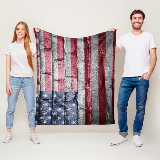 Amerikaanse vlag fleece deken (In situ)