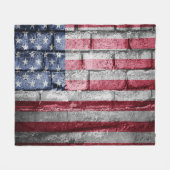 Amerikaanse vlag fleece deken (Voorkant (Horizontaal))
