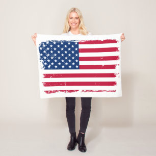 Amerikaanse vlag fleece deken