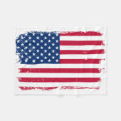 Amerikaanse vlag fleece deken (Voorkant (Horizontaal))