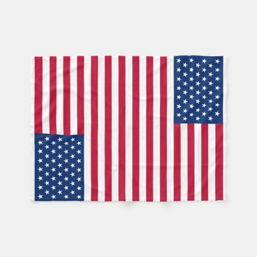 Amerikaanse vlag fleece deken (Voorkant (Horizontaal))