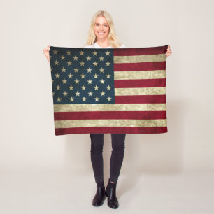 Amerikaanse vlag fleece deken