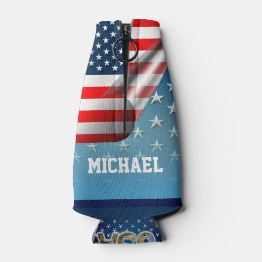 Amerikaanse vlag flesjeskoeler (Achterkant)