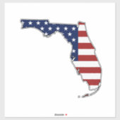Amerikaanse vlag Florida Sticker (Vel)