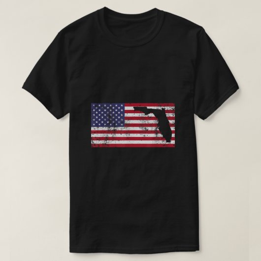 Amerikaanse vlag FLORIDA USA Patriottische  Mannen T-shirt (Design voorkant)