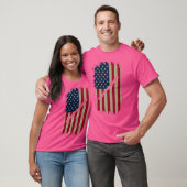 Amerikaanse vlag fluit t-shirt (Unisex)