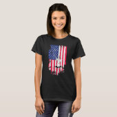 Amerikaanse Vlag Fly Fishing T-shirt (Voorkant volledig)