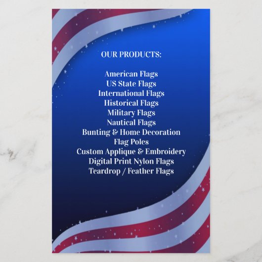 Amerikaanse vlag flyer (Achterkant)