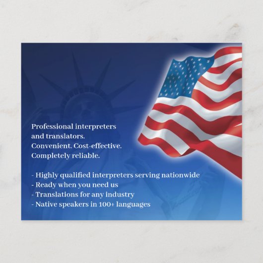 Amerikaanse vlag flyer (Achterkant)