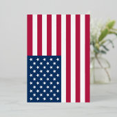 Amerikaanse vlag folie uitnodiging (Staand Voorkant)