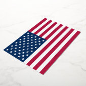 Amerikaanse vlag folie uitnodiging (Gedraaid)