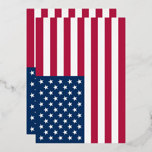 Amerikaanse vlag folie uitnodiging