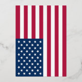 Amerikaanse vlag folie uitnodiging (Achterkant)