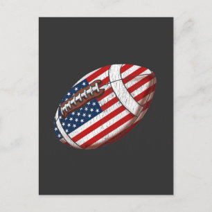  Amerikaanse Vlag Football Player Briefkaart