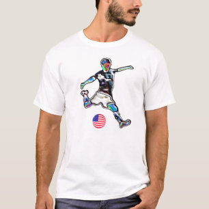 Amerikaanse vlag football voetbal truc t shirt