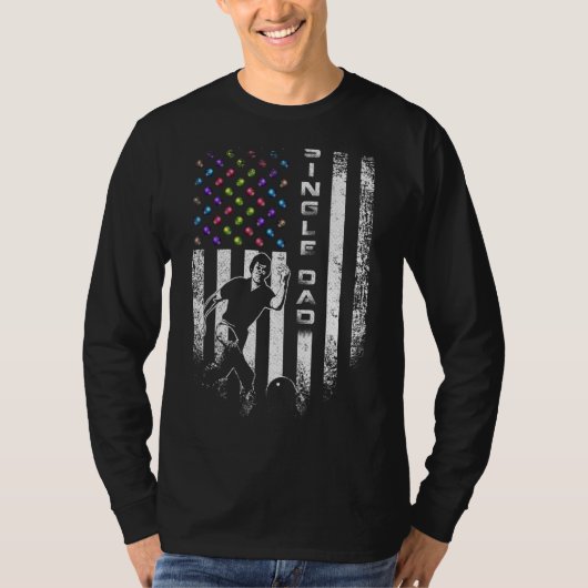 Amerikaanse vlag ford Bowling pappa T-shirt (Voorkant)
