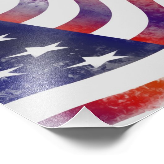 Amerikaanse vlag foto afdruk (Hoek)