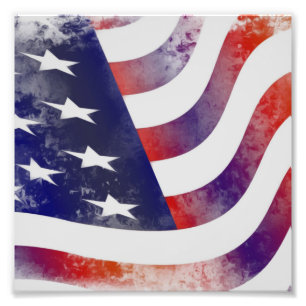 Amerikaanse vlag foto afdruk
