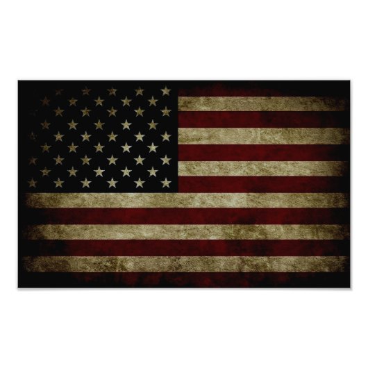 Amerikaanse vlag foto afdruk (Voorkant)