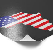 Amerikaanse vlag foto afdruk (Hoek)