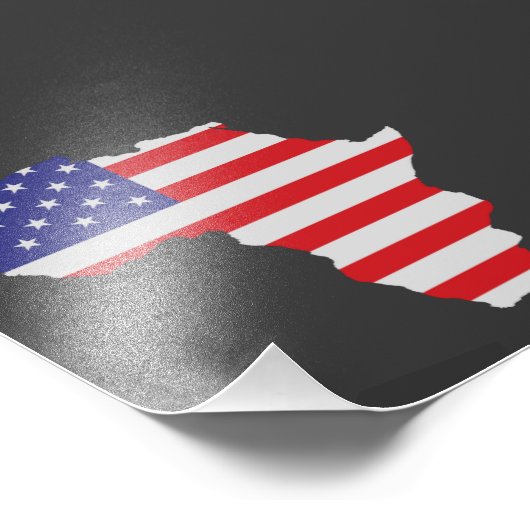 Amerikaanse vlag foto afdruk (Hoek)