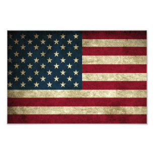Amerikaanse vlag foto afdruk